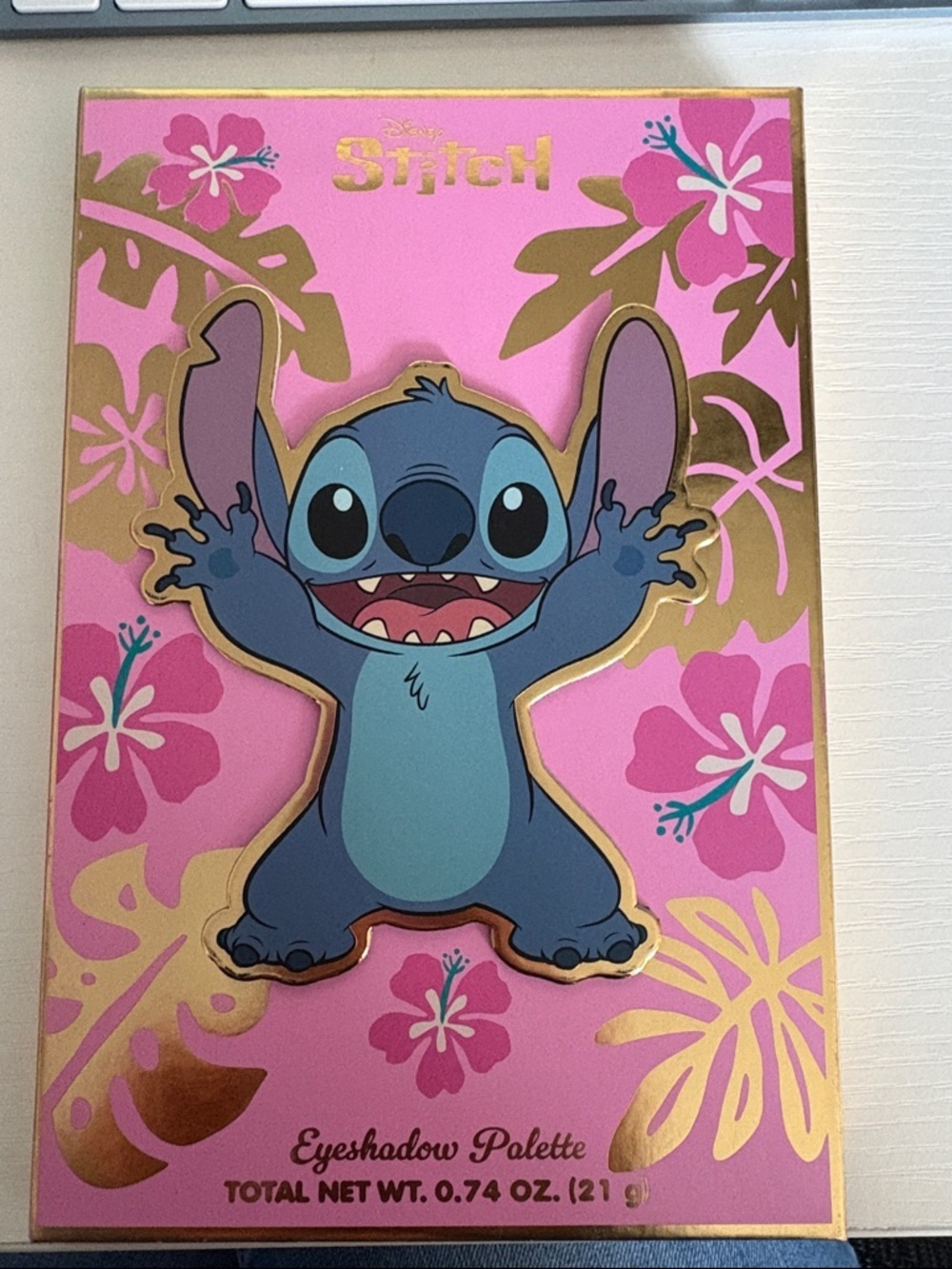 Disney Pink & Blue Stitch Decorative Eyeshadow Palette. New